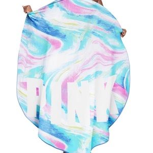 Vs PINK circle marble beach towel